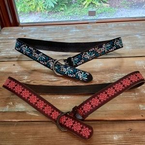 2 Vintage Lucky Brand Boho Belts